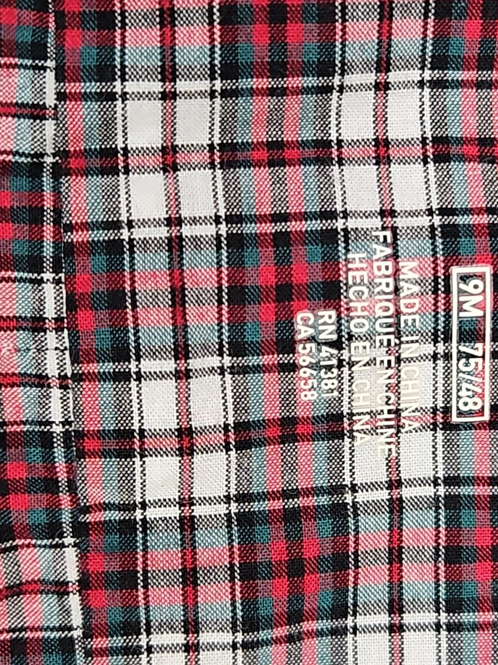 Ralph Lauren Toddler Plaid Button-Down Shirt - Red/White/Green 9 Months